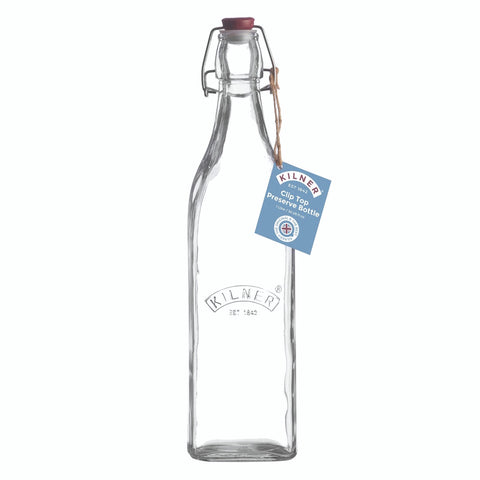 Square Clip Top Bottle 1 Litre