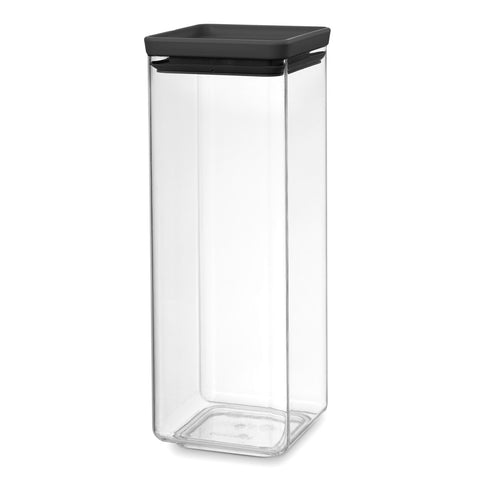 Stackable Square Canister Dark Grey Lid