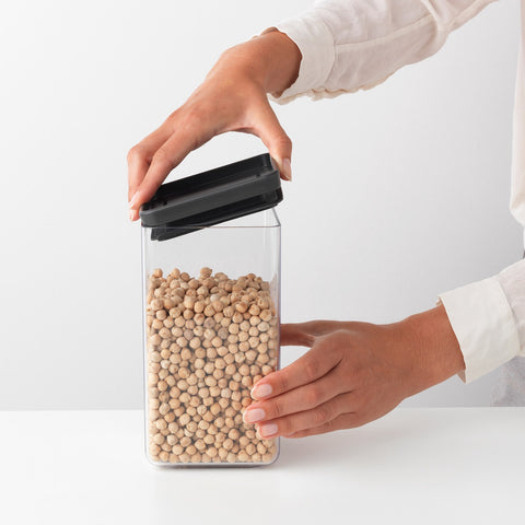 Stackable Square Canister 1.6L Dark Grey Lid