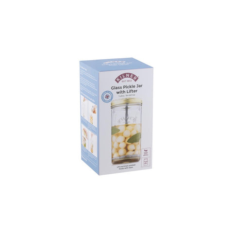 Pickle Glass Jar With Lifter 1 Litre