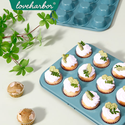 Loveharbor Green Earth Non-Stick Mini Muffin Pan