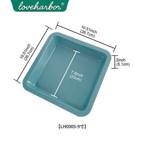 Loveharbor Green Earth Non-Stick Square Cake Pan