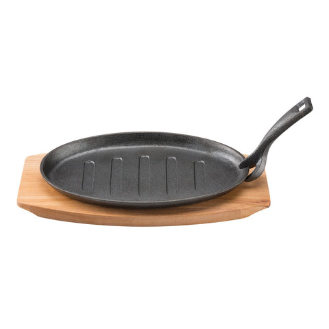Pyrocast Oval Sizzle Plate With Tray