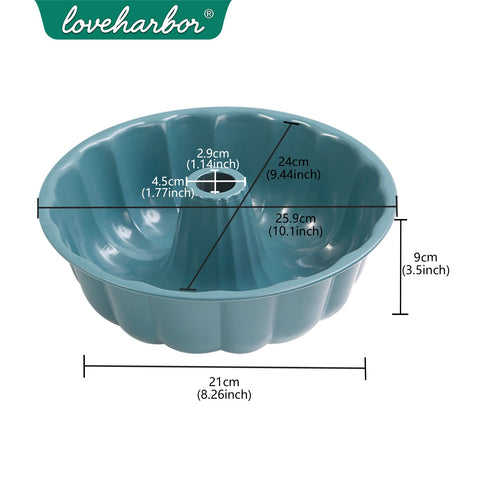 Loveharbor Green Earth Non-Stick Fluted Cake Pan