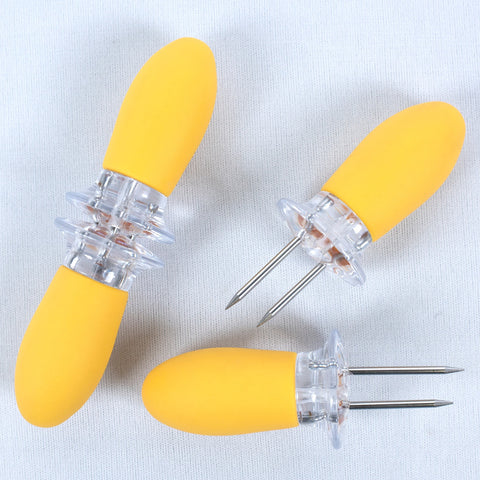 Soft Grip Jumbo Corn Holders - Set of 2 Pairs