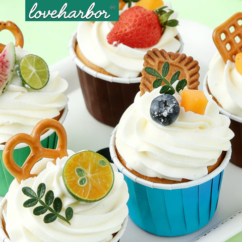 Loveharbor Grey Muffin Paper Cup