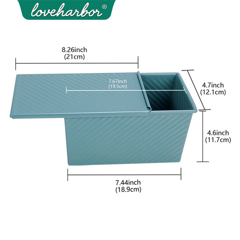 Loveharbor Green Earth Non-Stick Covered Loaf Pan
