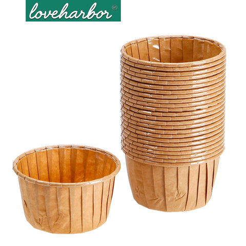 Loveharbor Brown Muffin Paper Cup