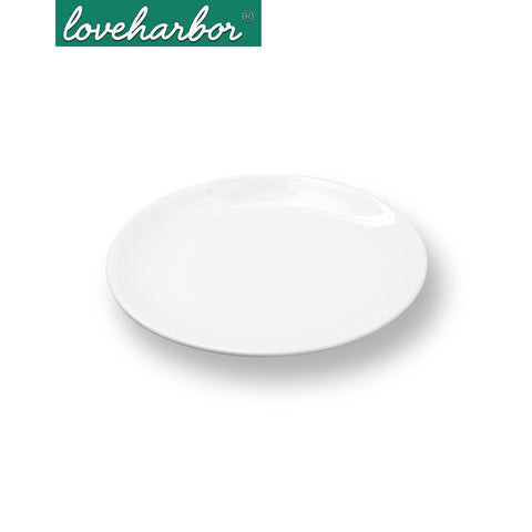 Loveharbor White Porcelain Dinner Plate