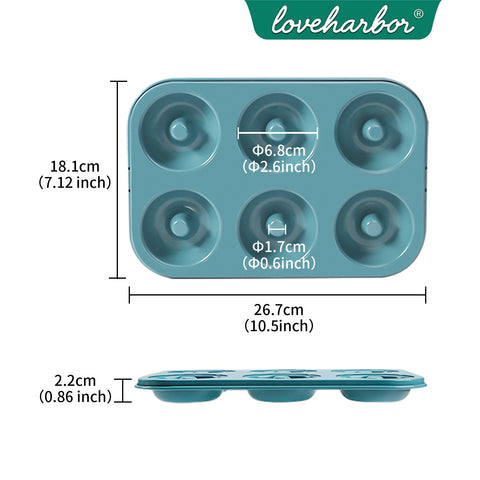 Loveharbor Green Earth Non-Stick Donut Pan