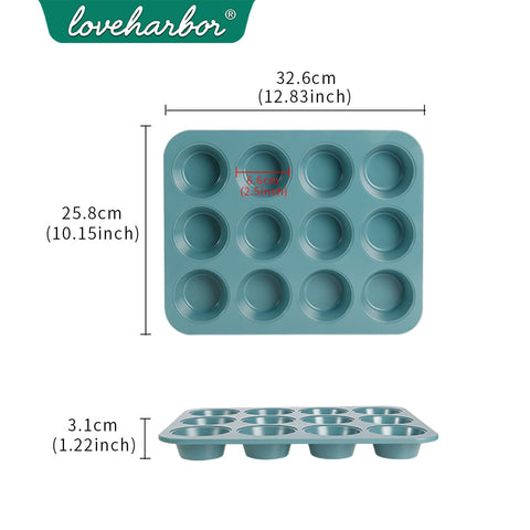 Loveharbor Green Earth Non-Stick Muffin Pan