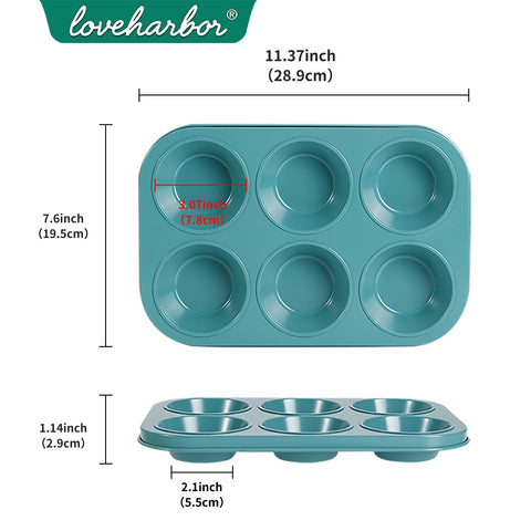 Loveharbor Green Earth Non-Stick Muffin Pan