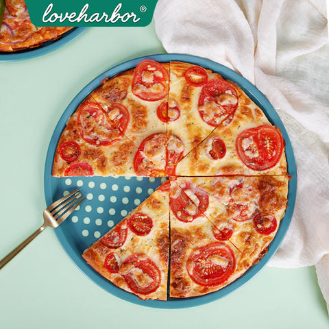 Loveharbor Green Earth Non-Stick Pizza Crisper Pan