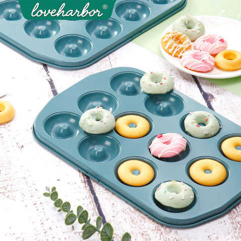 Loveharbor Green Earth Non-Stick Mini Donut Pan