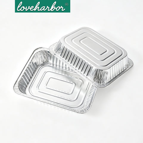 Loveharbor Rectangular Aluminum Foil Baking Pan Set