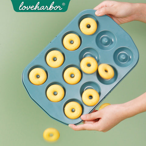 Loveharbor Green Earth Non-Stick Mini Donut Pan
