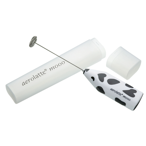 Mooo Milk Frother with Case - Cow Print