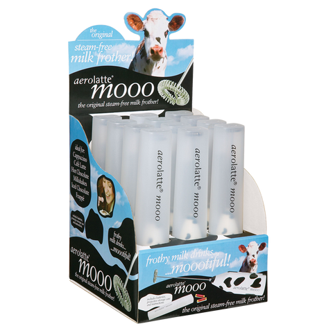 Mooo Milk Frother with Case - Cow Print