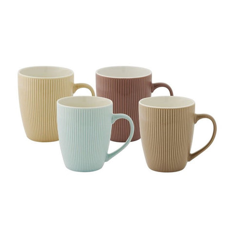 Coupe Mug 355ml, Set of 4 - Matte Rib