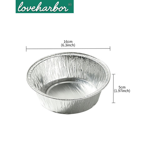Loveharbor Round Aluminum Foil Pan 4Pcs Set