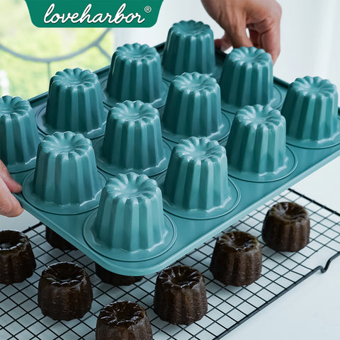 Loveharbor Green Earth Non-Stick Cannele Mould