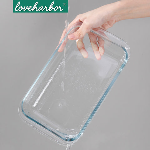 Loveharbor Oblong Glass Baking Dish
