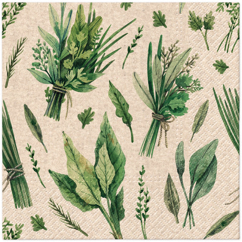 Pack of 20 Napkins 33 x 33 cm - We Care Herbal Picking