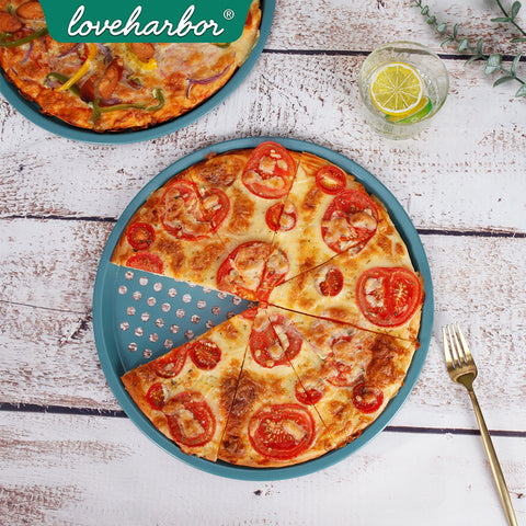 Loveharbor Green Earth Non-Stick Pizza Crisper Pan