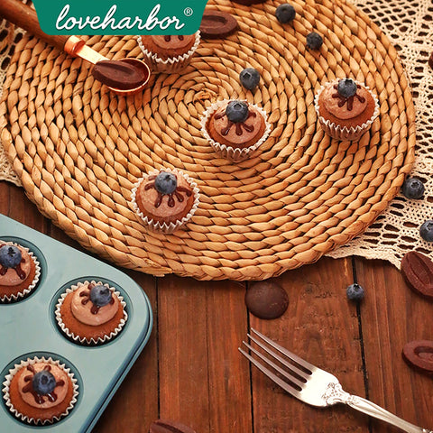 Loveharbor Green Earth Non-Stick Mini Muffin Pan