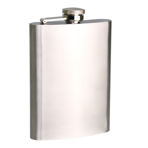 Stainless Steel Hip Flask 8oz/236ml - Satin