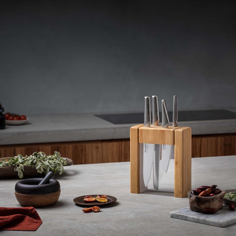 Ikasu V (Teikoku) 5 Piece Knife Block Set