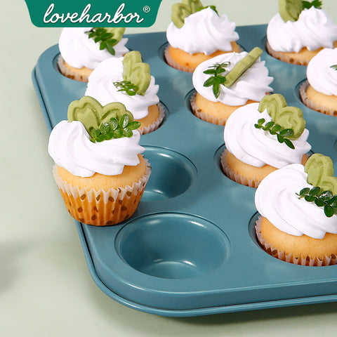 Loveharbor Green Earth Non-Stick Mini Muffin Pan