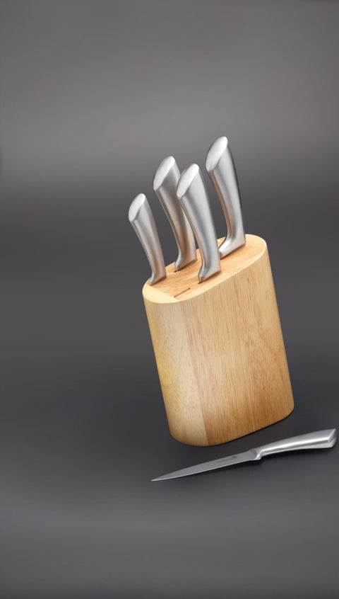 Cortes 5pc Knife + Block Set