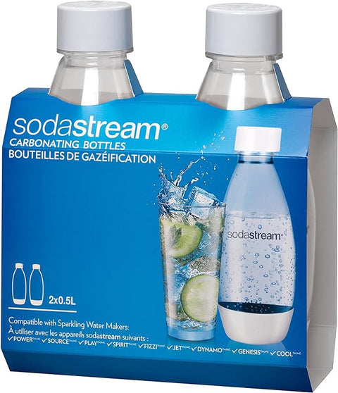 Carbonating Bottle 1/2L Twin Pack White Fuse