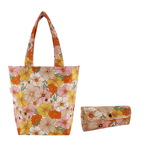 Insulated Folding Market Tote Assorted