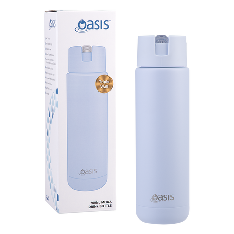 Ceramic Lined Stainless Steel Triple Wall Insulated "Moda" Drink Bottle 700ml