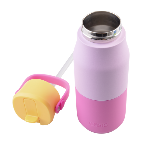 Stainless Steel Double Wall Insulated 'Jnr' Drink Bottle W/ Sipper 400ml