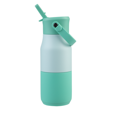 Stainless Steel Double Wall Insulated 'Jnr' Drink Bottle W/ Sipper 400ml