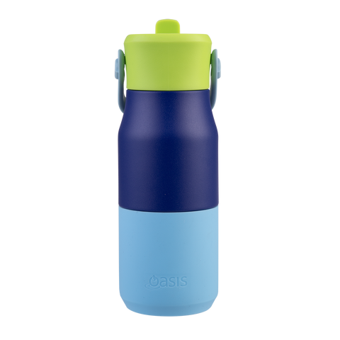 Stainless Steel Double Wall Insulated 'Jnr' Drink Bottle W/ Sipper 400ml