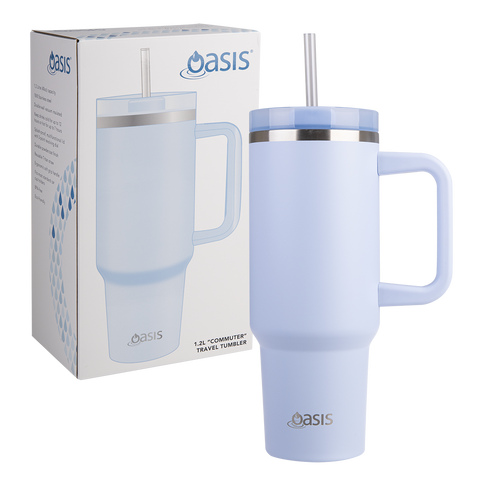 Stainless Steel Double Wall Insulated 'Commuter' Travel Tumbler 1.2l