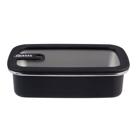 Microwave Safe Rectangular Stainless Steel Container 700ml