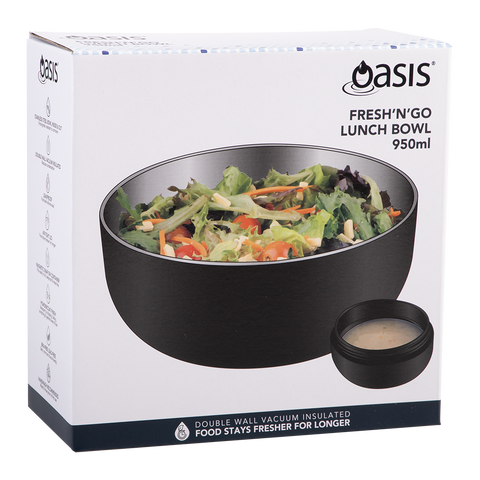 Stainless Steel Double Wall Insulated Fresh'n'go Lunch Bowl 950ml