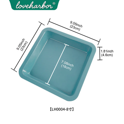 Loveharbor Green Earth Non-Stick Square Cake Pan