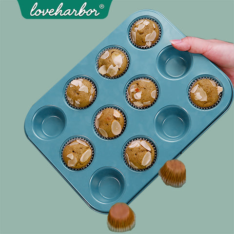 Loveharbor Green Earth Non-Stick Mini Muffin Pan