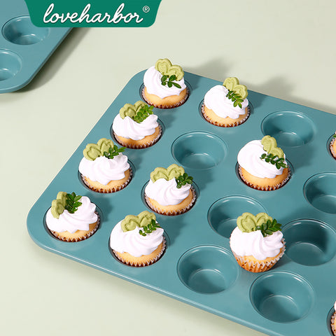 Loveharbor Green Earth Non-Stick Mini Muffin Pan