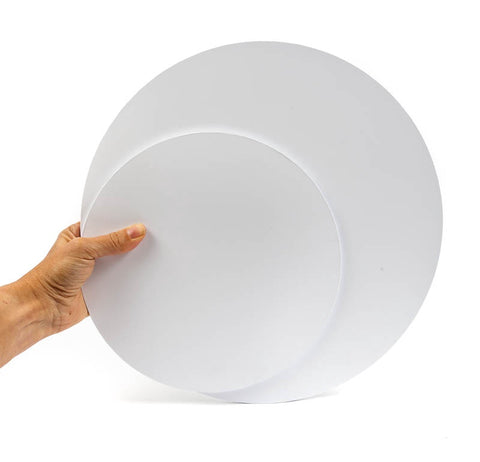 Matte White 10" Round Masonite Cake Board