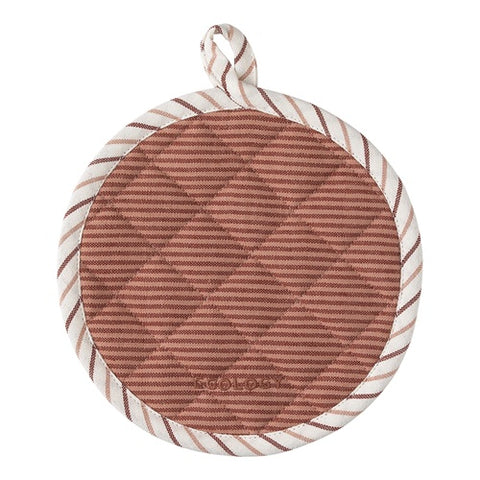 Trattoria Set Of 2 Round Pot Holders Rust