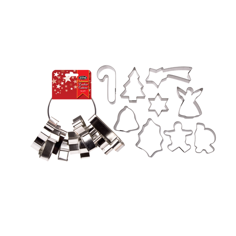 Xmas Cookie Cutters Set 9 On Ring