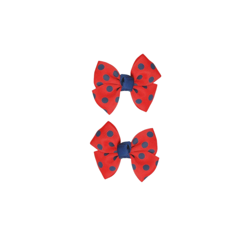Polka Dot Grosgrain Hairclips-Fashion