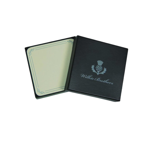 Set of 6 Plain Coasters Cream- Black